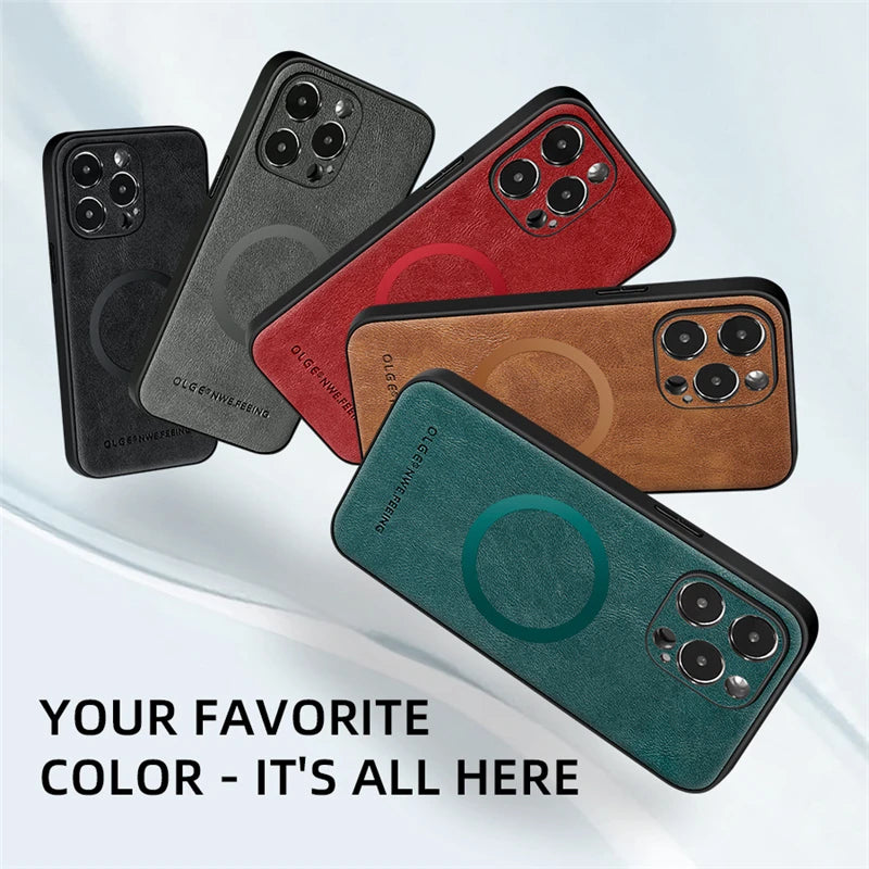 🛡️ Luxury Leather Phone Case - GlowTech 🛡️