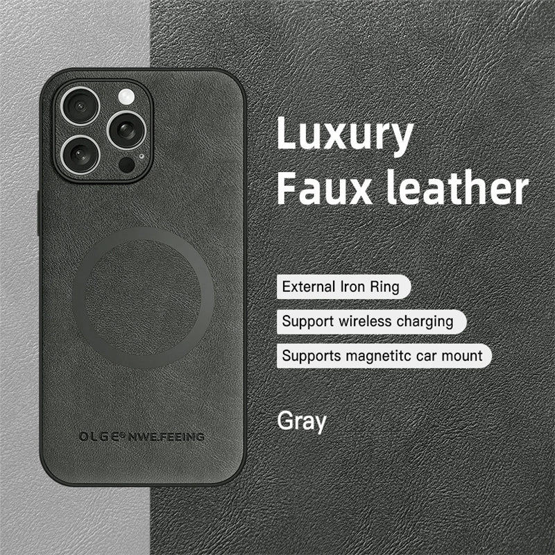 🛡️ Luxury Leather Phone Case - GlowTech 🛡️