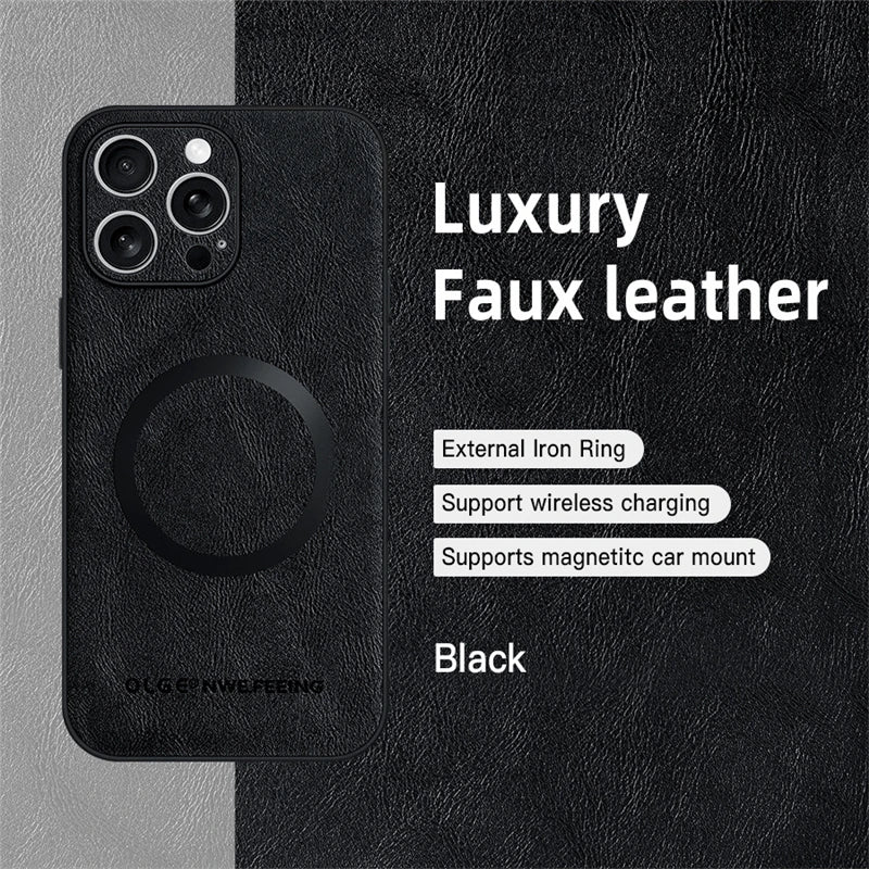 🛡️ Luxury Leather Phone Case - GlowTech 🛡️