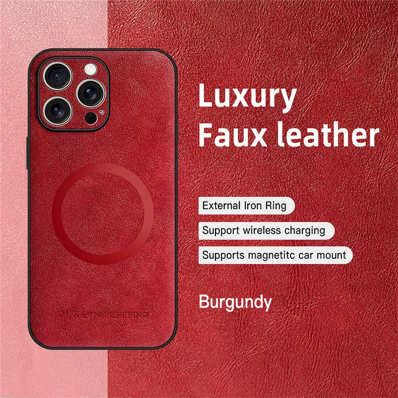 🛡️ Luxury Leather Phone Case - GlowTech 🛡️