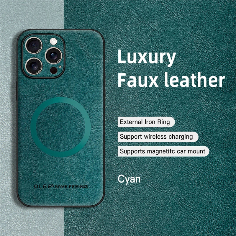 🛡️ Luxury Leather Phone Case - GlowTech 🛡️