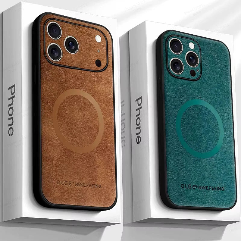🛡️ Luxury Leather Phone Case - GlowTech 🛡️